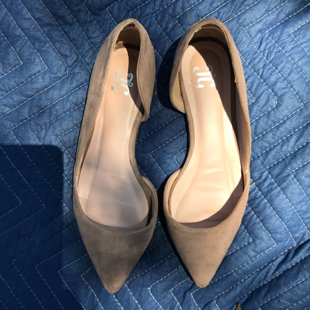 JC Tan/Nude Flats